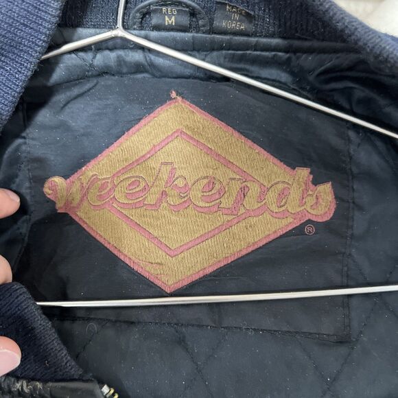 Vintage Weekends Heavily Distressed Faded Soft Leather Bomber Jacket - Picture 15 of 15